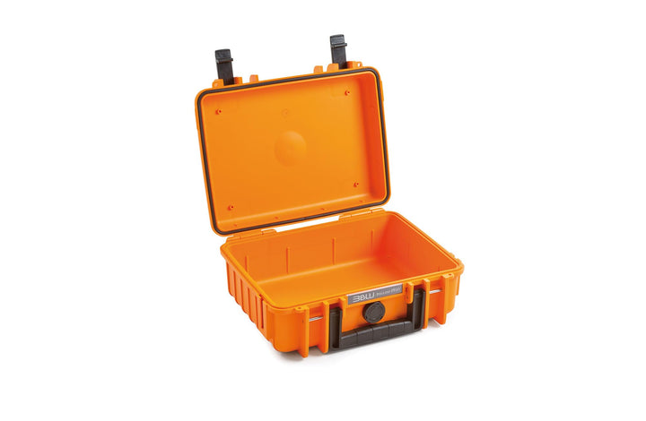 B&W International Mehrzweckkoffer Outdoor 1000 (PP.41) Orange – Leerkoffer – wasserdicht (IP67), sta