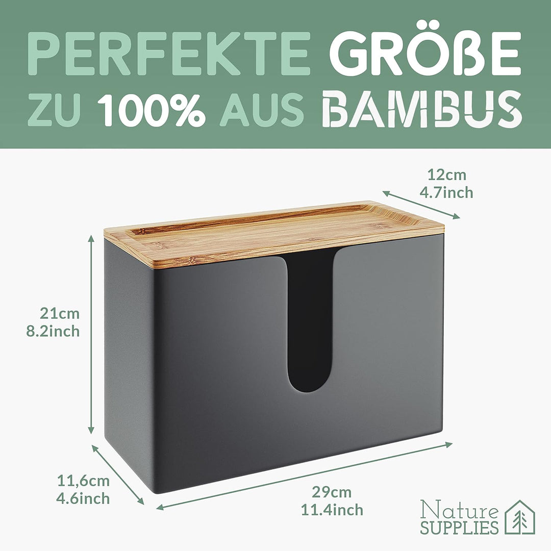 Nature Supplies Papierhandtuchspender aus Holz - Papierhandtuchhalter Mit Wandhalterung oder bei Tis