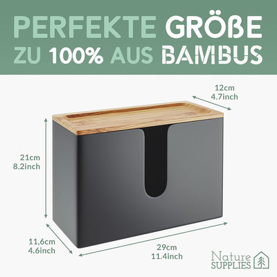 Nature Supplies Papierhandtuchspender aus Holz - Papierhandtuchhalter Mit Wandhalterung oder bei Tis