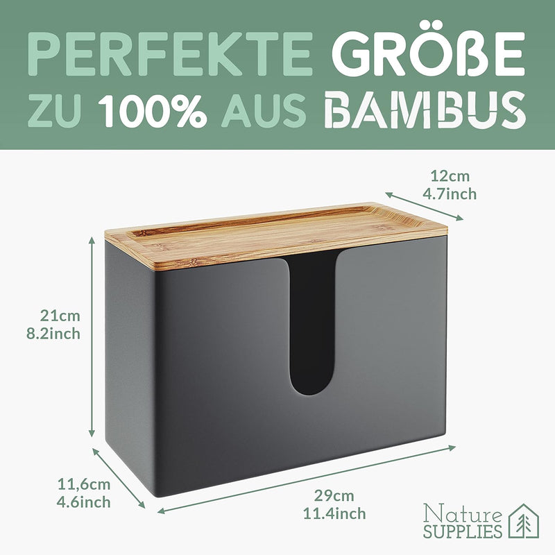 Nature Supplies Papierhandtuchspender aus Holz - Papierhandtuchhalter Mit Wandhalterung oder bei Tis