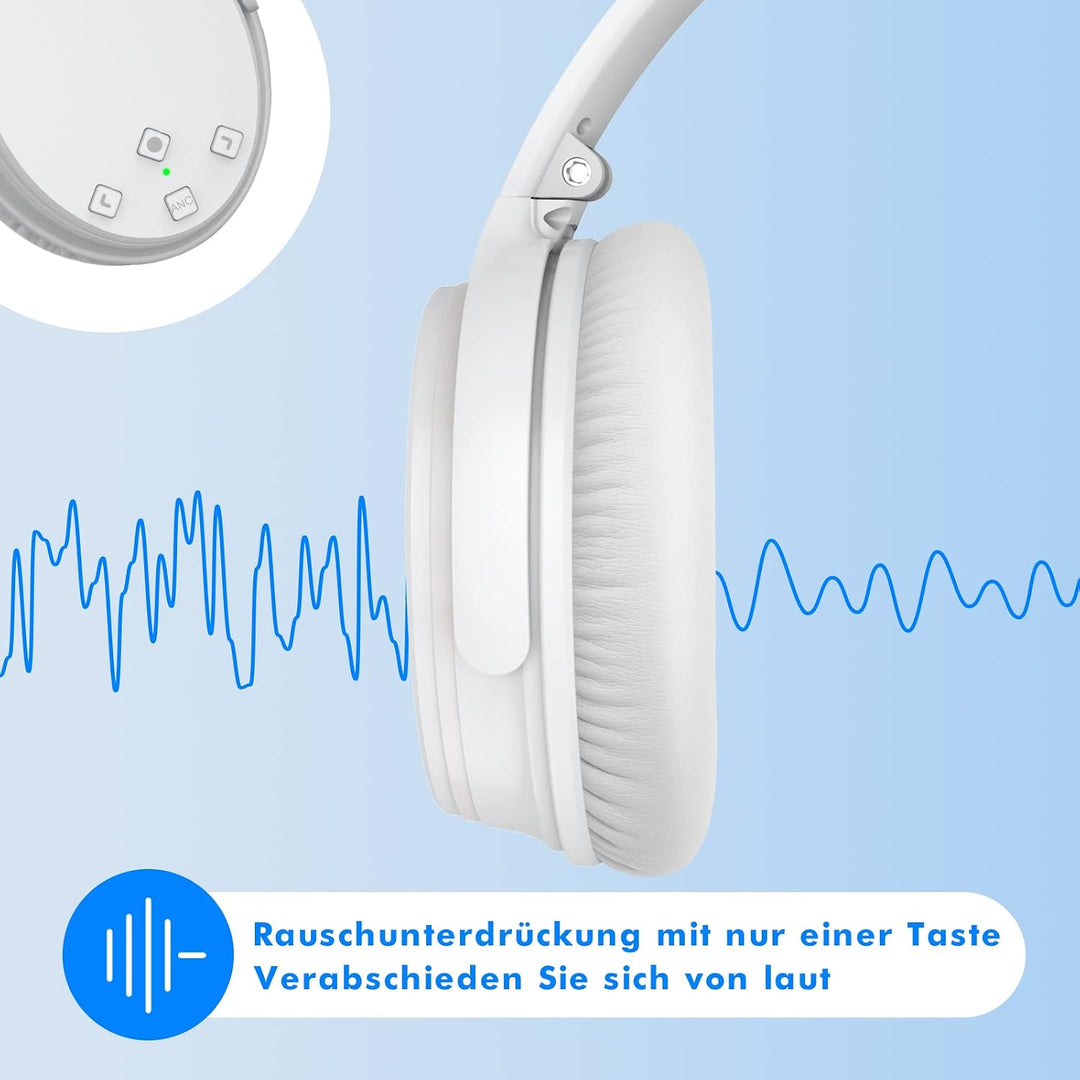 Srhythm NC35 Active Noise Cancelling Kopfhörer Kabellos Bluetooth - LDAC Modus, Schnellladung, 50+ W