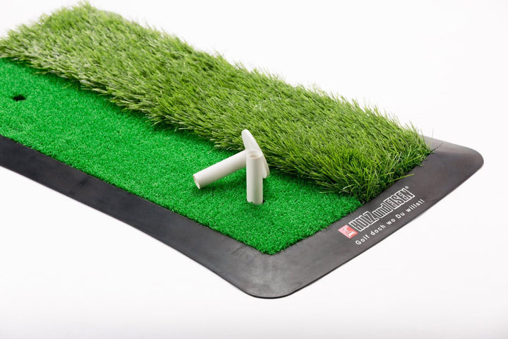 Golf Abschlagmatte (60 cm x 30 cm) / inkl. Gummi-Tees/Verschiedene Grashöhen