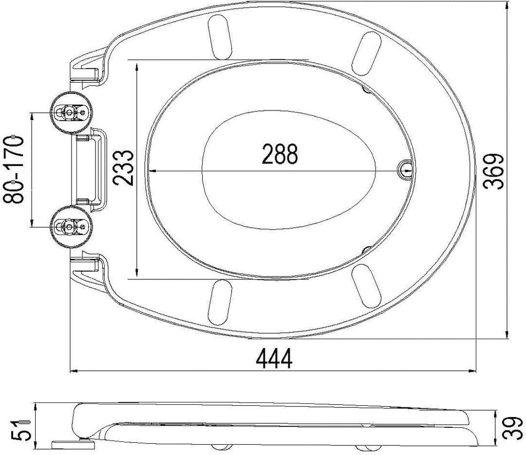 Duschy Soft Junior WC-Sitz für Familien und Kinder, mit sanfter Schliessfunktion, Weiss, 44.4 x 36.9