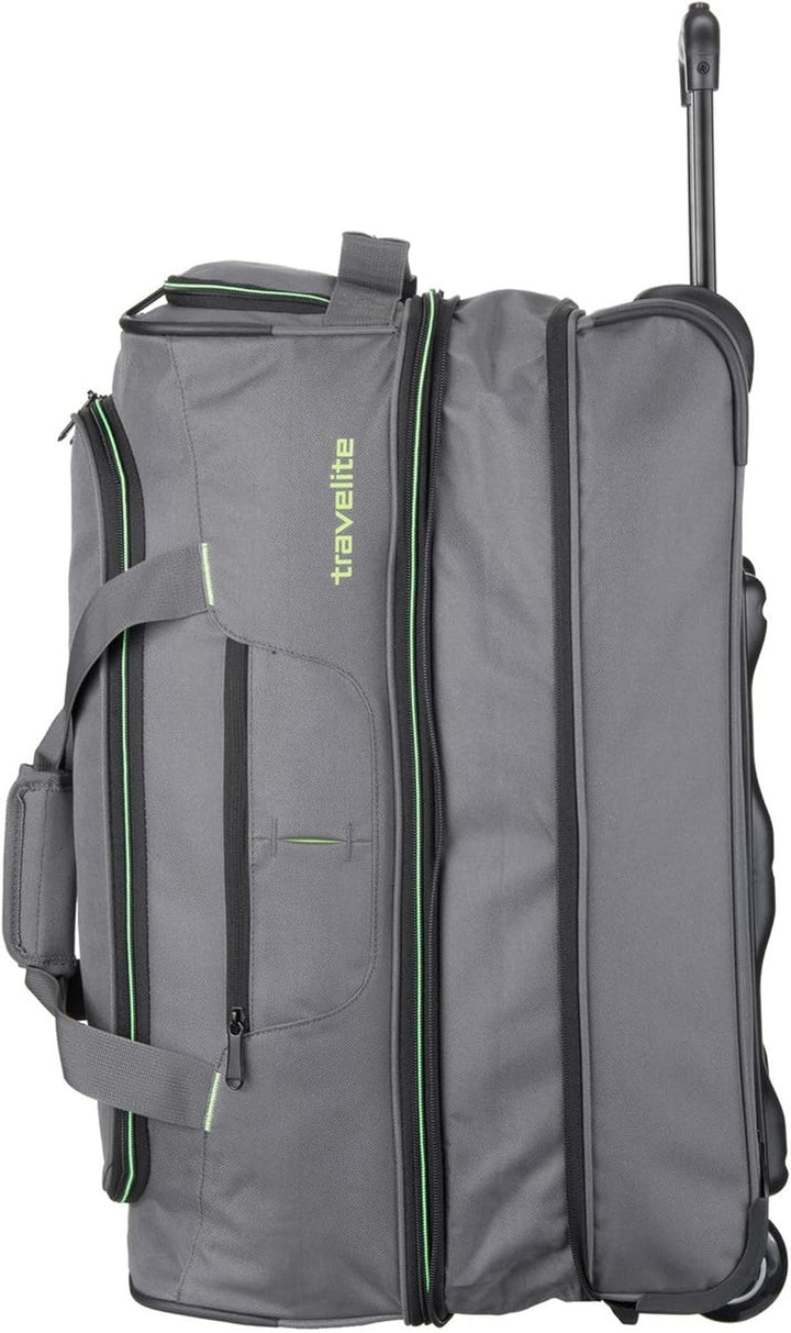 travelite 2-Rad Trolley Reisetasche Gr. S mit Dehnfalte, Gepäck Serie BASICS: Weichgepäck Reisetasch