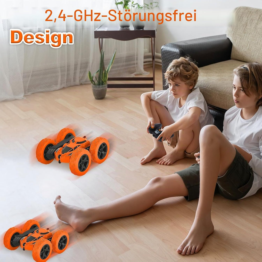 MidiVix Ferngesteuertes Auto, 90 Min Spielzeit, 2.4Ghz Doppelseitig 360° drehbare RC Stunt Crawler m