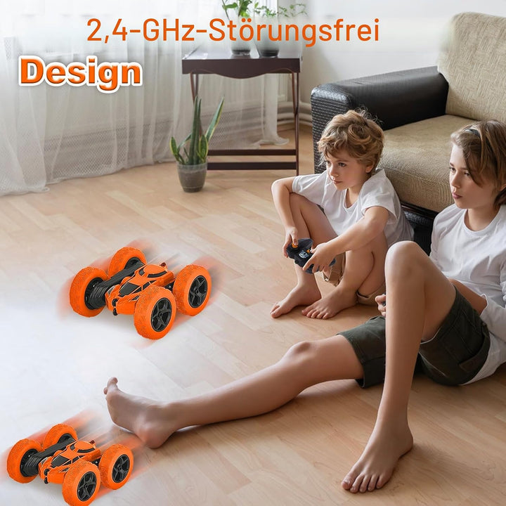 MidiVix Ferngesteuertes Auto, 90 Min Spielzeit, 2.4Ghz Doppelseitig 360° drehbare RC Stunt Crawler m