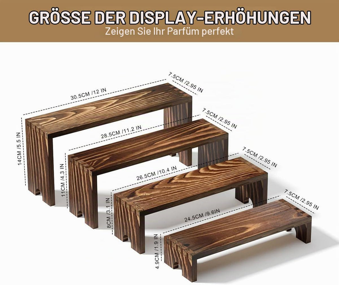 4 Tier Display Ständer, Holz Regal Organizer Tortenständer für Cupcakes, Schreibtischständer Präsent