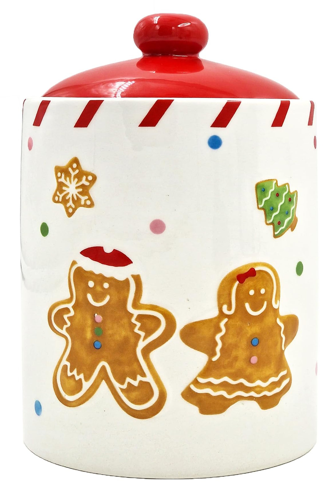 matrasa Keksdose Gingerbread aus Keramik für Weihnachtsgebäck - Plätzchendose Gebäckdose 1,2 L 12x18