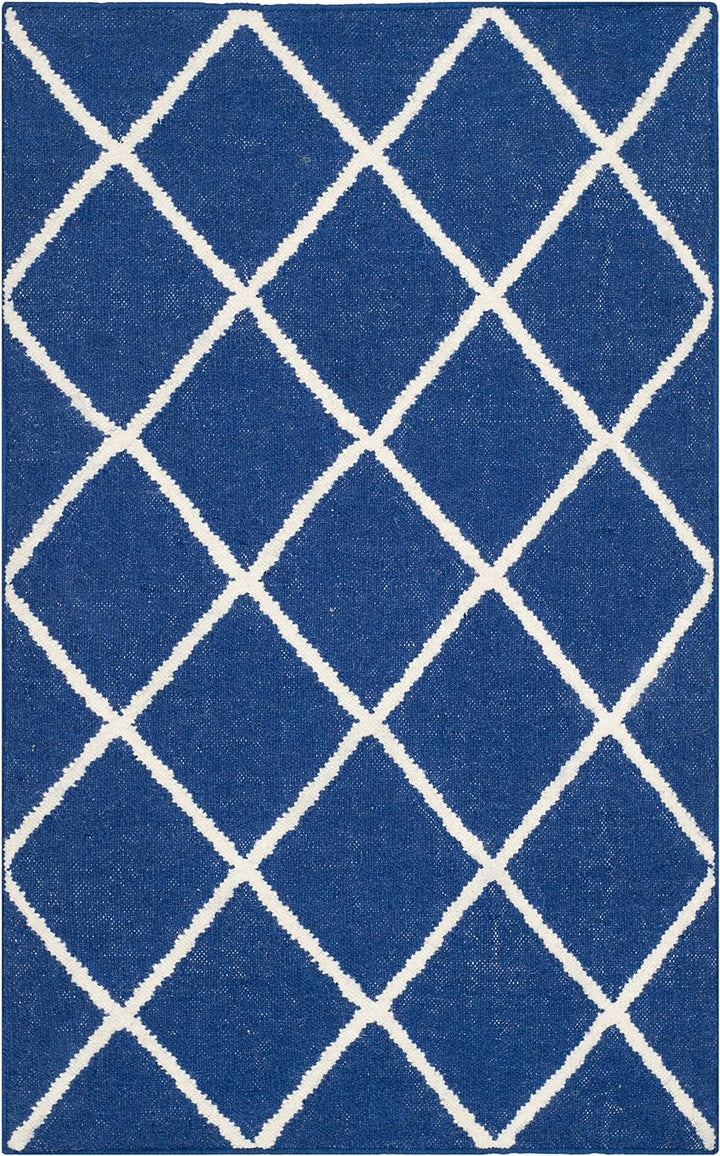 SAFAVIEH Zeitgenössische Teppich für Wohnzimmer, Esszimmer, Schlafzimmer - Dhurrie Collection, Kurze