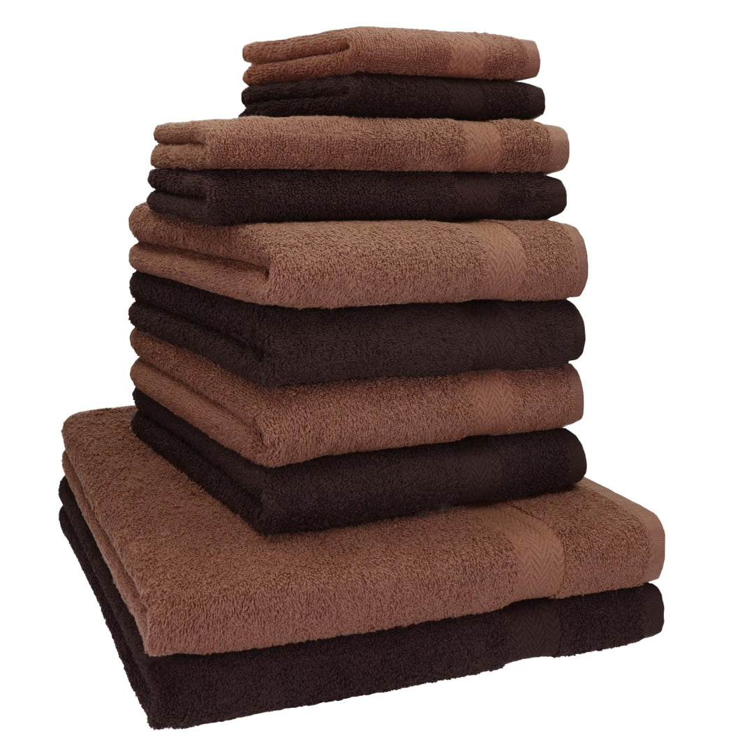 Betz 10-TLG. Handtuch-Set Classic 100% Baumwolle 2 Duschtücher 4 Handtücher 2 Gästetücher 2 Seiftüch