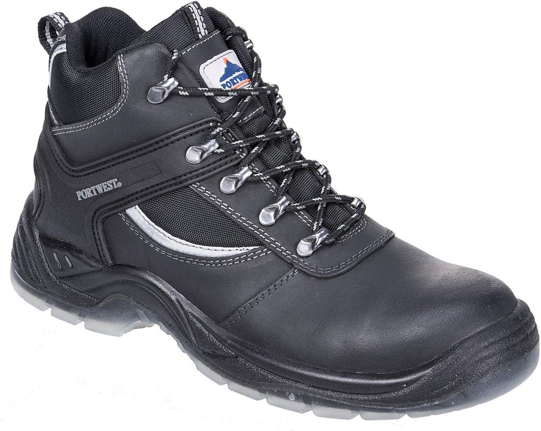 Portwest Steelite S3 Stiefel Mustang, Grösse: 38, Farbe: Schwarz, FW69BKR38