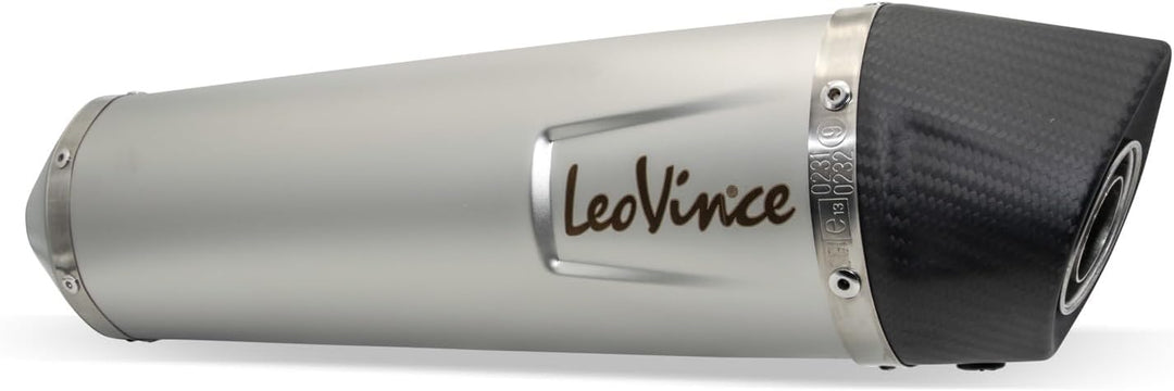 Endschalldämpfer/Auspuffanlage LeoVince SLIP-ON SBK LV ONE EVO, Edelstahl, Carbon Kappe, mit Zulassu