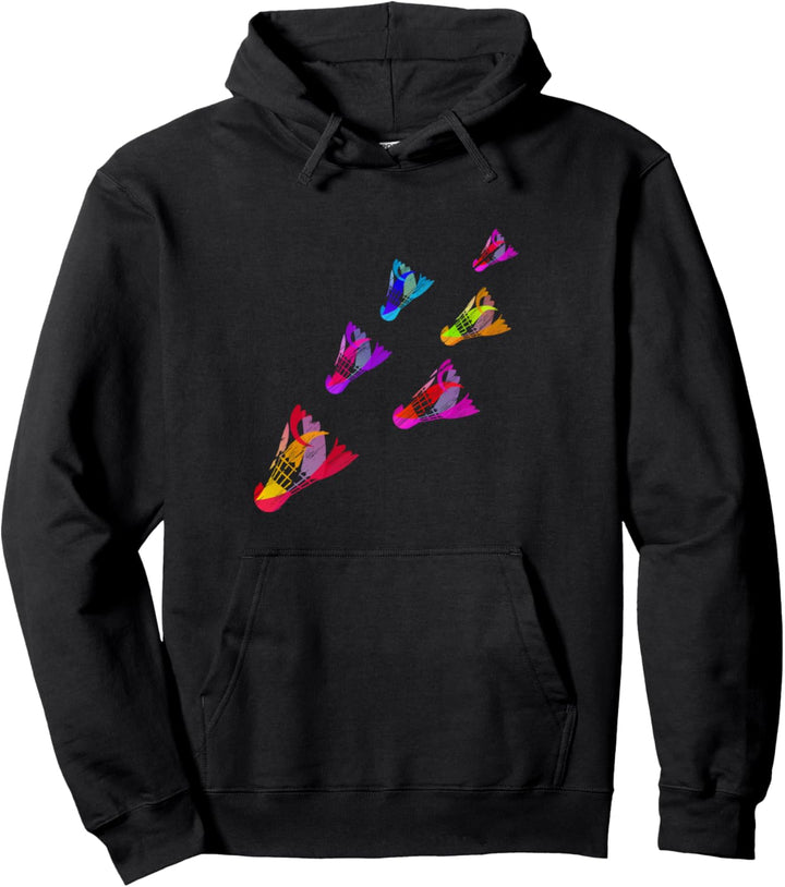 Federball Spieler Shuttlecock Badminton Sport Ball Geschenk Pullover Hoodie