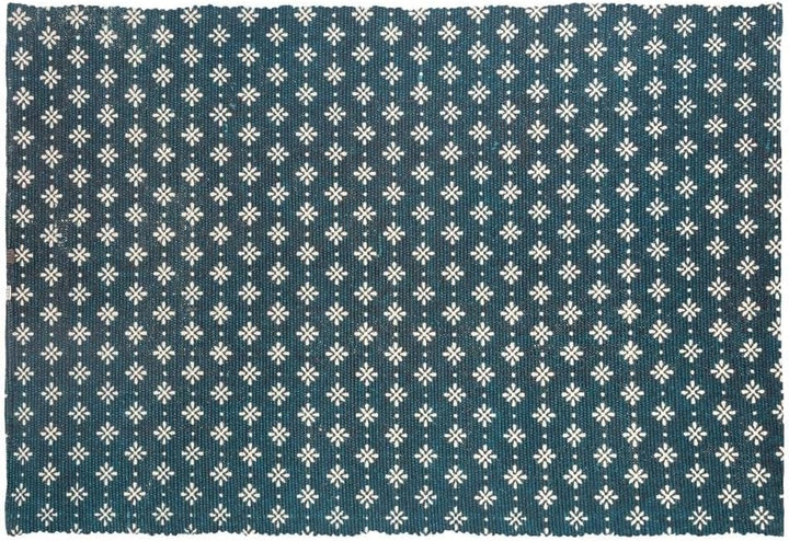 JJA Teppich aus Baumwolle, Bedruckt, 90 x 60 – 6 Verschiedene Modelle, Blau