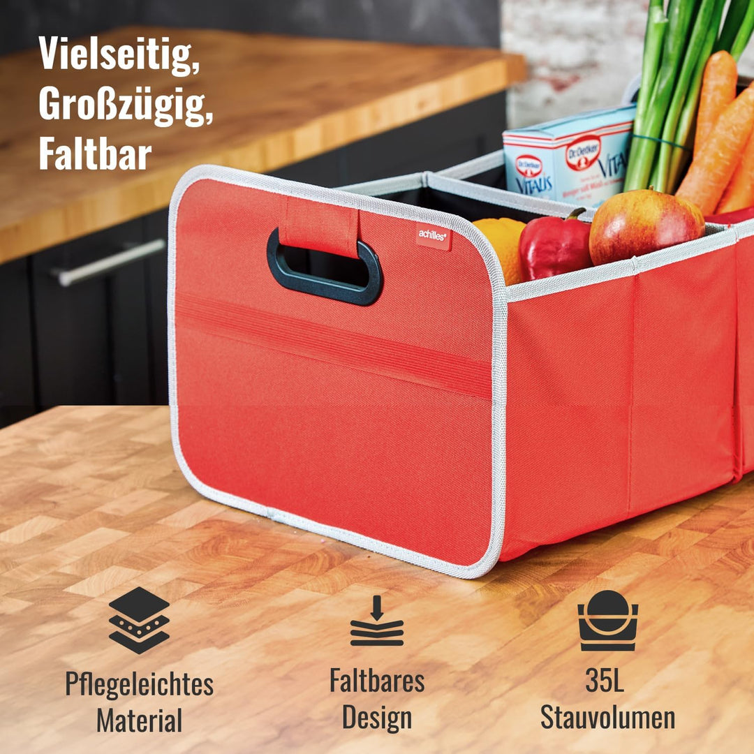 achilles Auto-Faltbox XL - Kofferraumtasche mit grossem Stauraum - grosse Einkaufstasche - Aufbewahr
