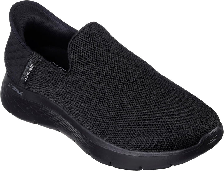 Skechers Herren Go Walk Flex No Hands Hausschuh 44.5 EU Black Textile, 44.5 EU Black Textile