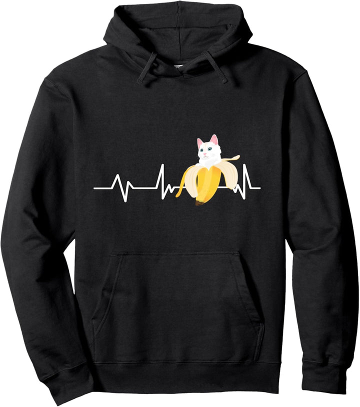 Bananen Katze Herzschlag Geschenk Bananen Katze Pullover Hoodie