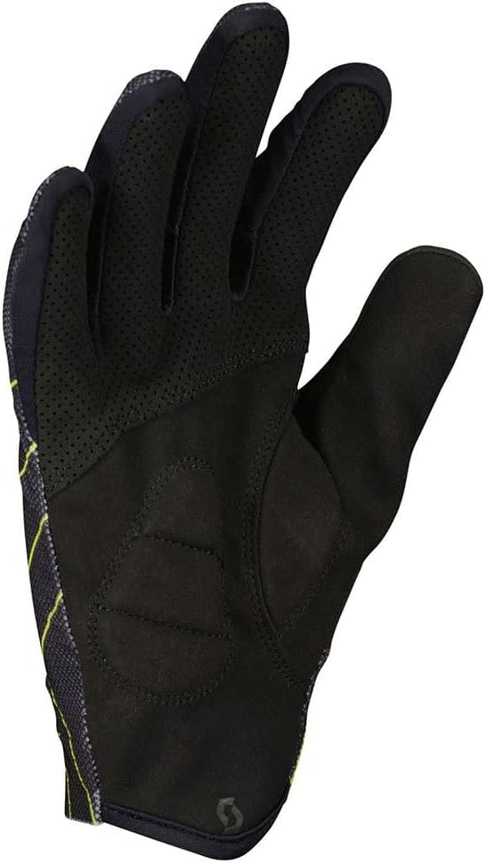 Scott Rc Team LF Glove 289376-5024-010 Fingerhandschuhe, Schwarz, Grösse L, Farbe: Sulphur Yellow