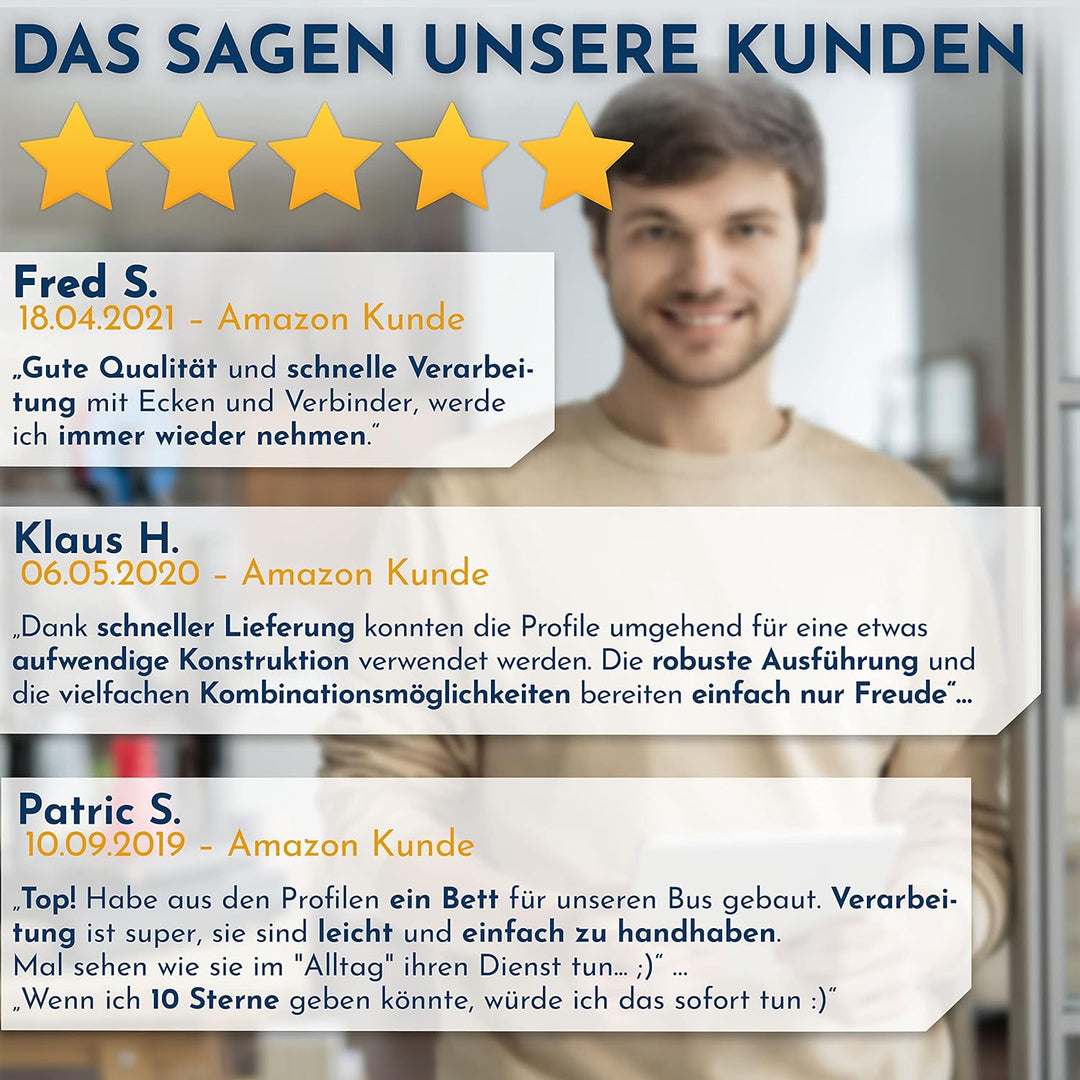 Alu Profil 30x60mm System-, Montage-, Konstruktionsprofil Nut 8