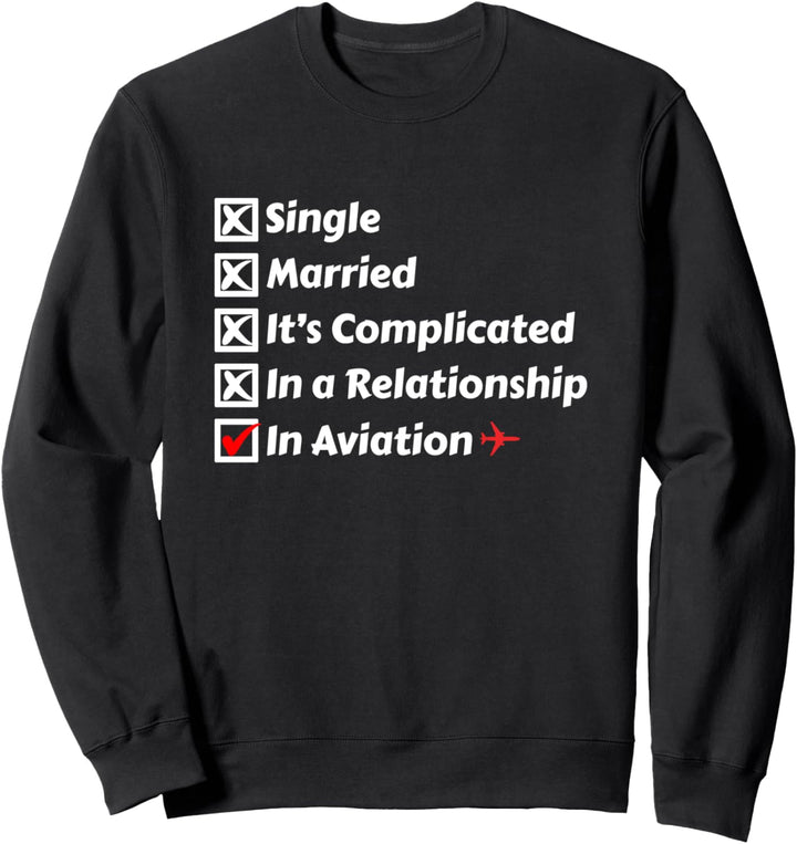 Lustige Luftfahrtbeziehung für Flugbegleiter und Pilot Sweatshirt