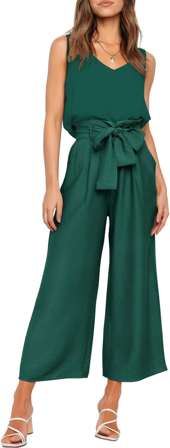 FANCYINN Frauen 2 Stück Casual Trainingsanzug Sommer Ärmelloses Tank Top Hose mit hoher Taille und T
