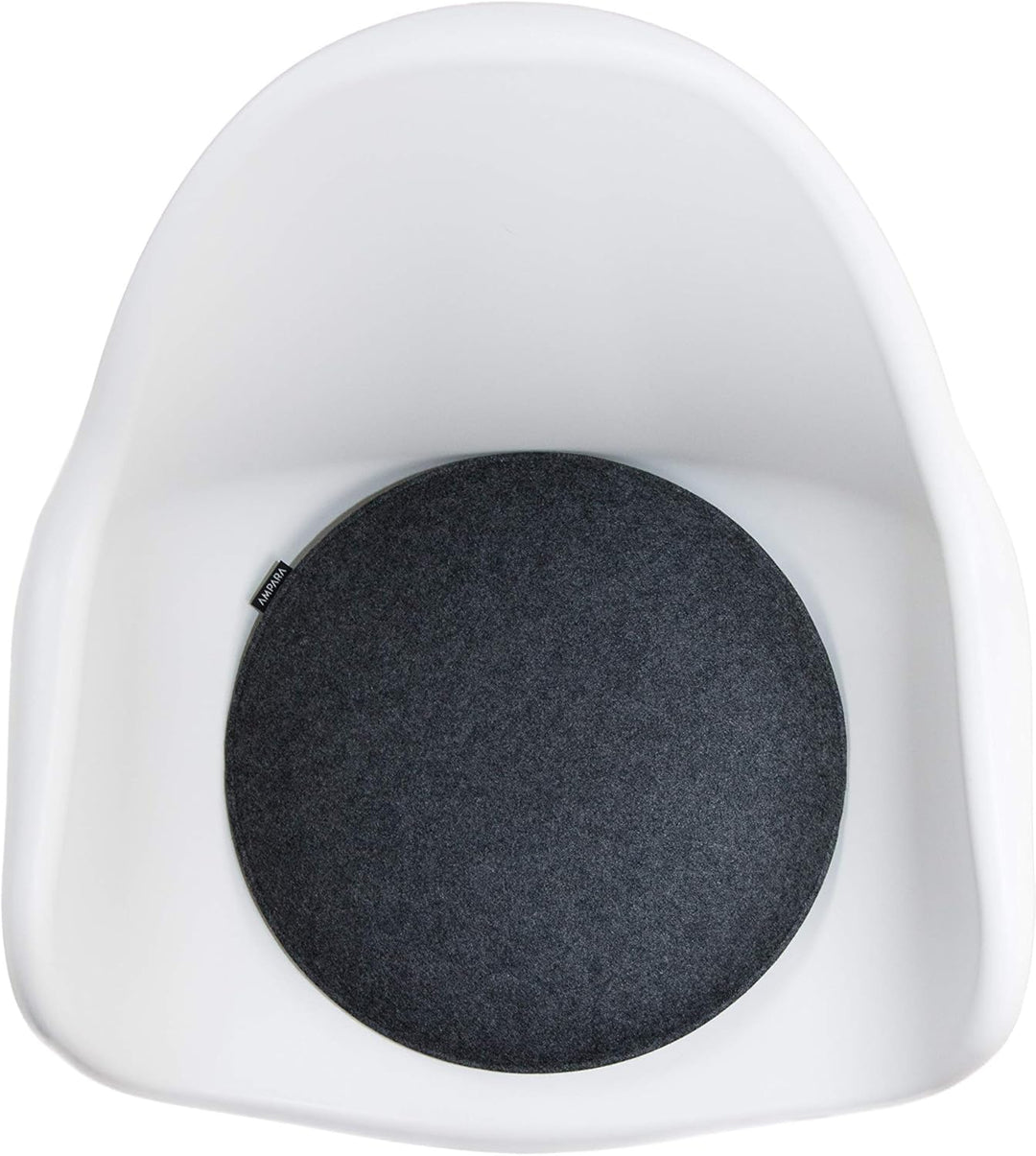 Ampara - 4er Set - Edle Stuhlkissen rund 40cm - rutschfest & gemütlich, Sitzkissen rund aus Filz, du