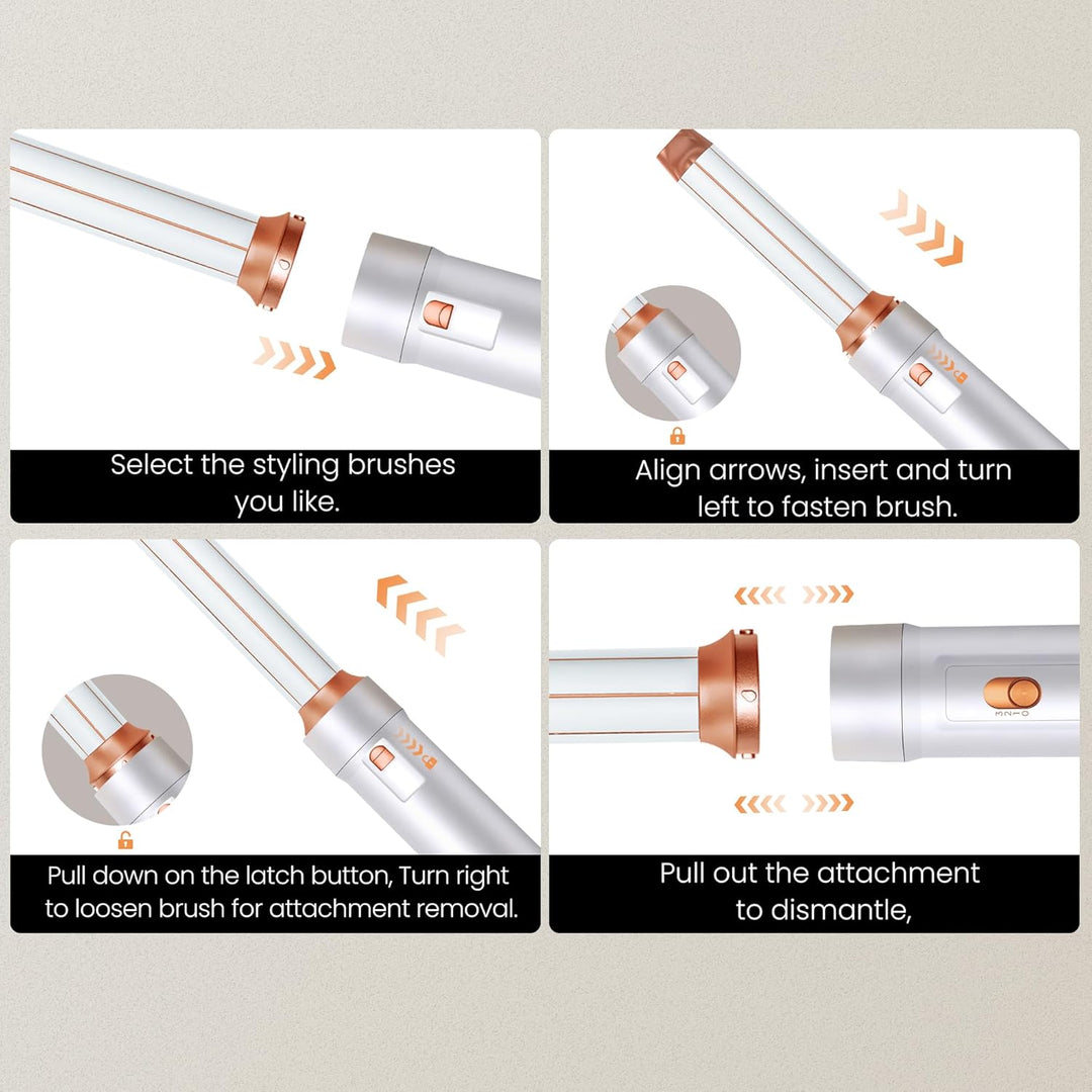 Hair Styler Set 5 in 1 Hairstyler 5 in 1 mit Rundbürstenföhn, Warmluftbürste, Föhnbürste, Haartrockn