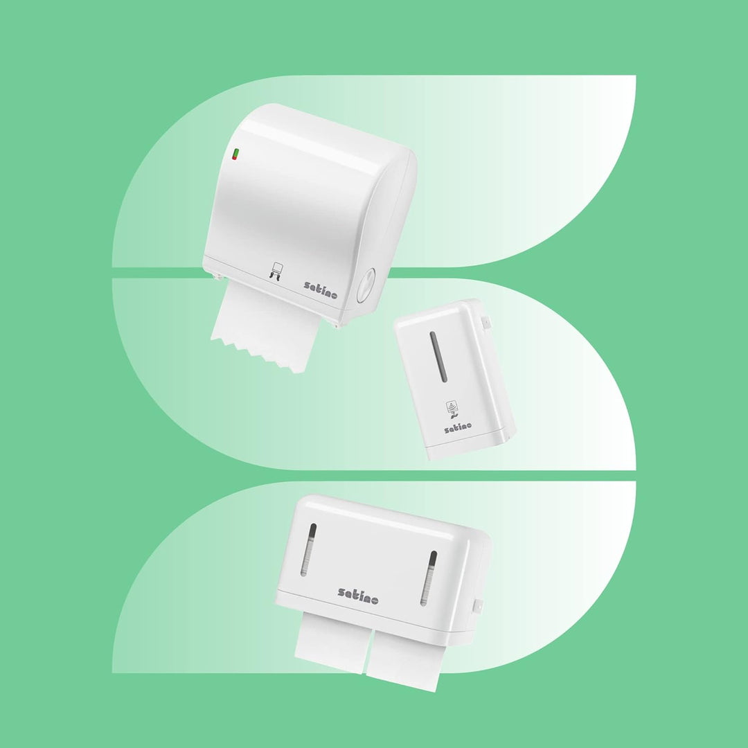 Satino by WEPA Centerfeed Handtuchrollen Spender Plus - 331000 - CF1 kompatibel - weiss - Innenrolle