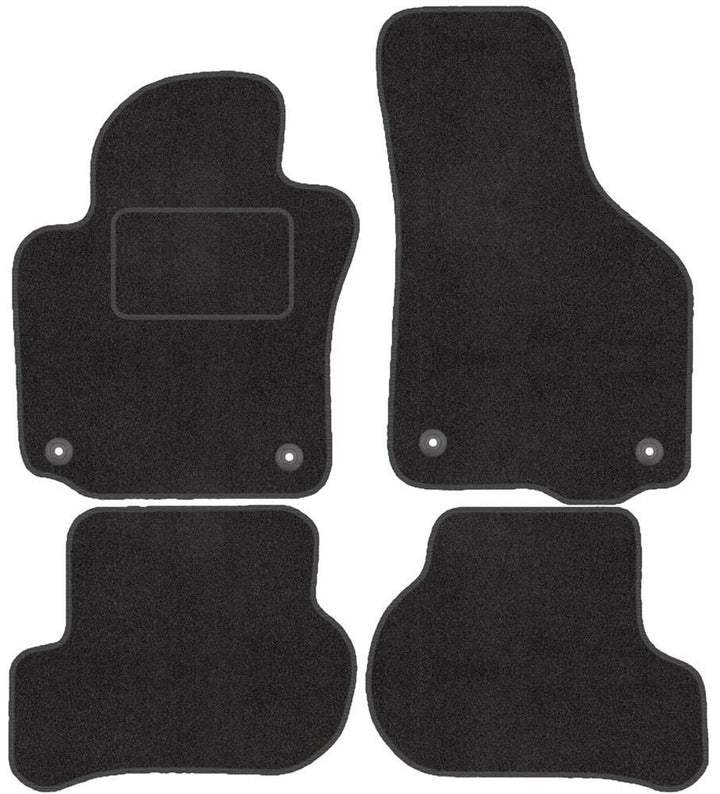 Fussmatten mit Clips 4er Set für Skoda Octavia 2 II 1Z 2004-2013 Velours Automatten Vorne, Hinten +