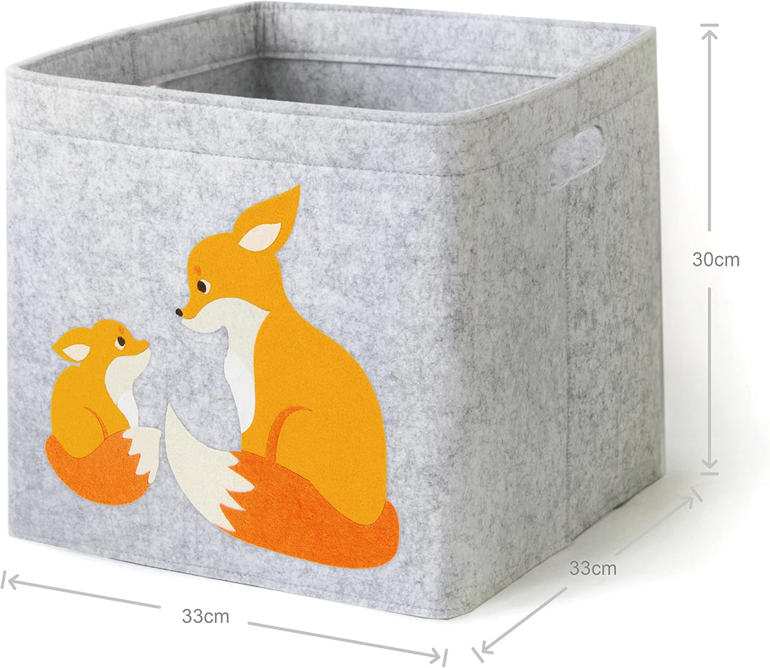Aufbewahrungsbox Kinderzimmer/Spielzeugkorb LuckySign-Care (Fuchs), Fuchs