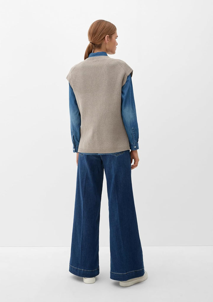 s.Oliver Damen Strickpullunder 42 Braun, 42 Braun