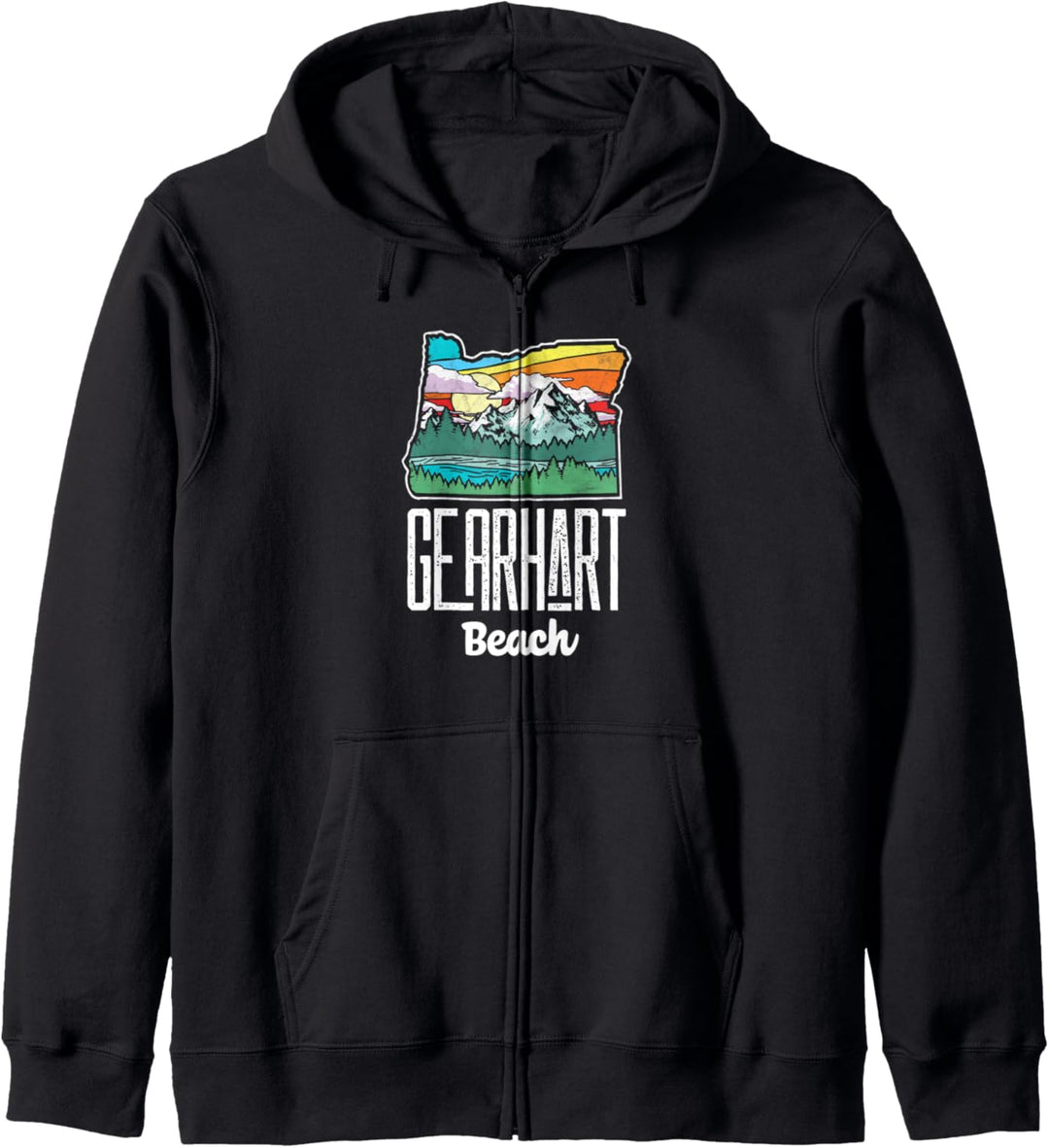 Gearhart Beach Vintage Oregon Nature & Outdoors Retro Kapuzenjacke