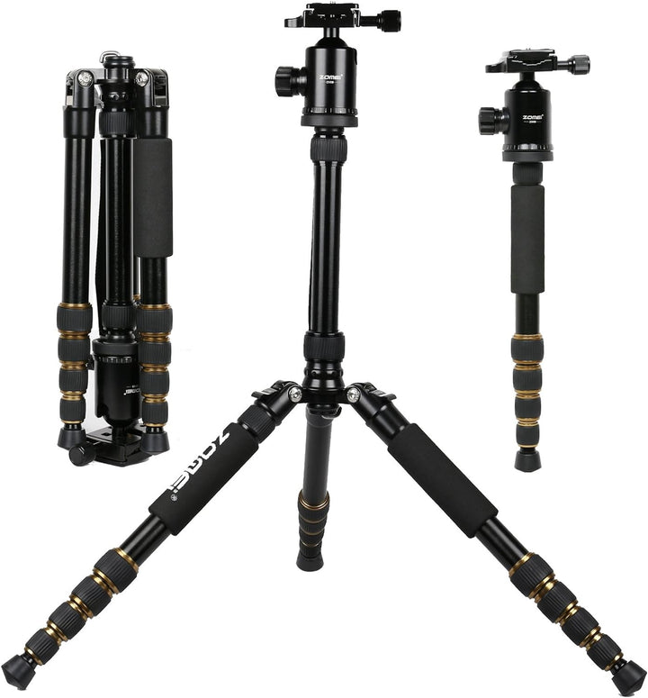 ZOMEI Z699 Magnesium Aluminiumlegierung Reise Kamera Stativ mit Kugelkopf für Canon, Sony, DSLR, Z69