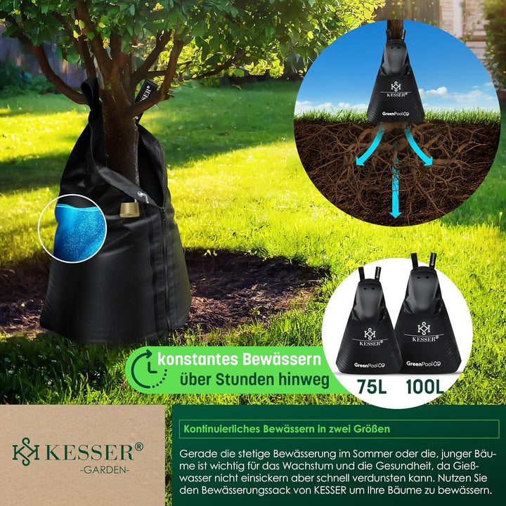 KESSER® Baum-Bewässerungssack 6er Set 100L Wassersack, Baumbewässerungsbeutel, PVC-Tasche langlebig