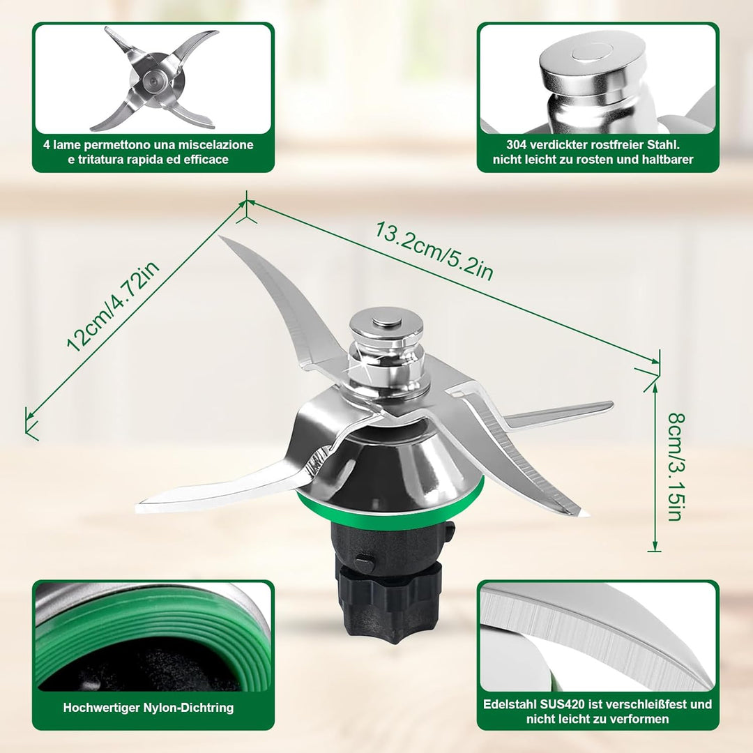 Messer für Vorwerk Thermomix TM5 und Thermomix TM6 /TM7- Edelstahlmesser für Thermоmix Messer TM5 TM