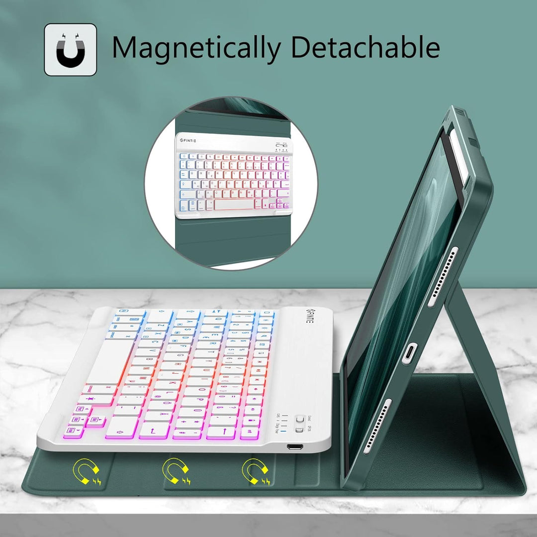 FINTIE Tastatur Hülle für iPad Air 11 Zoll 2024, iPad Air 5/4 Hülle mit Tastatur 2022/2020 10.9" - M