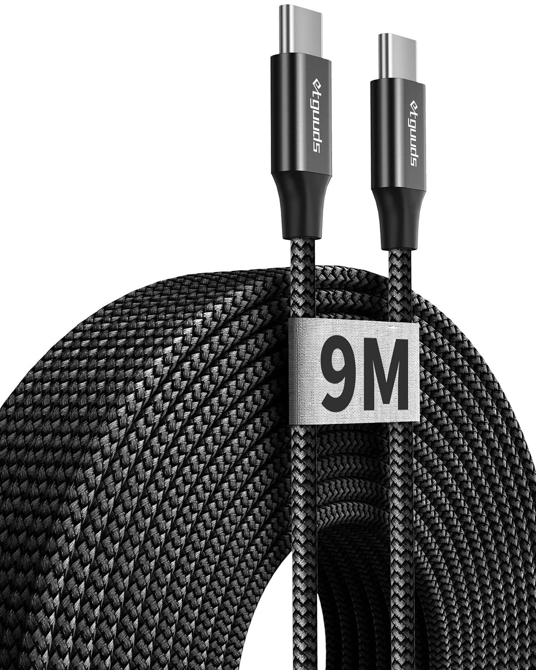 etguuds Extra Lang USB C auf USB C Kabel 9M, 60W Nylon Kabel USB C auf USB Type C Ladekabel für Gala