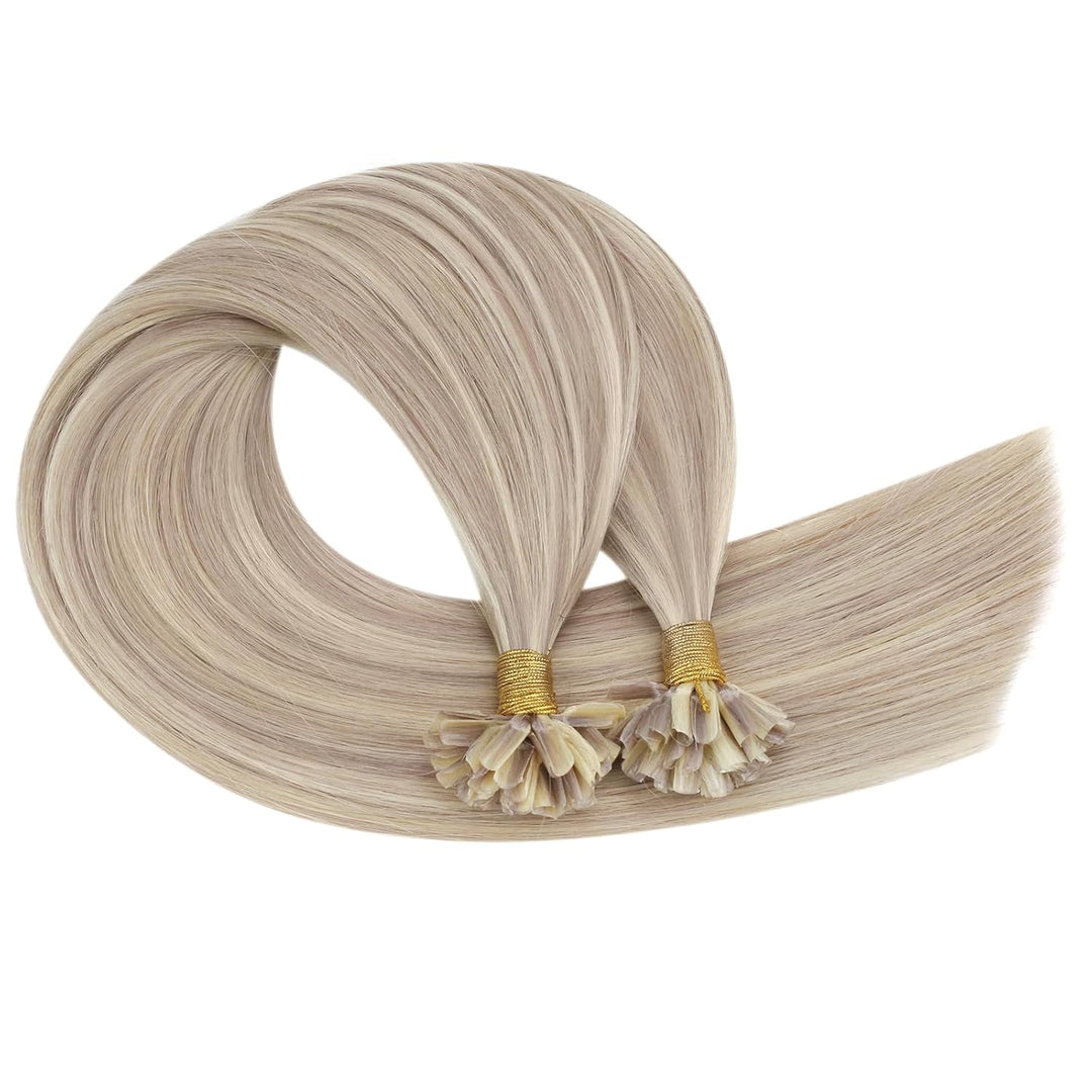 Ugeat Bonding Extensions Echthaar Keratin U Tip 45cm Keratin Haarverlängerung Extensions Bonding Ges