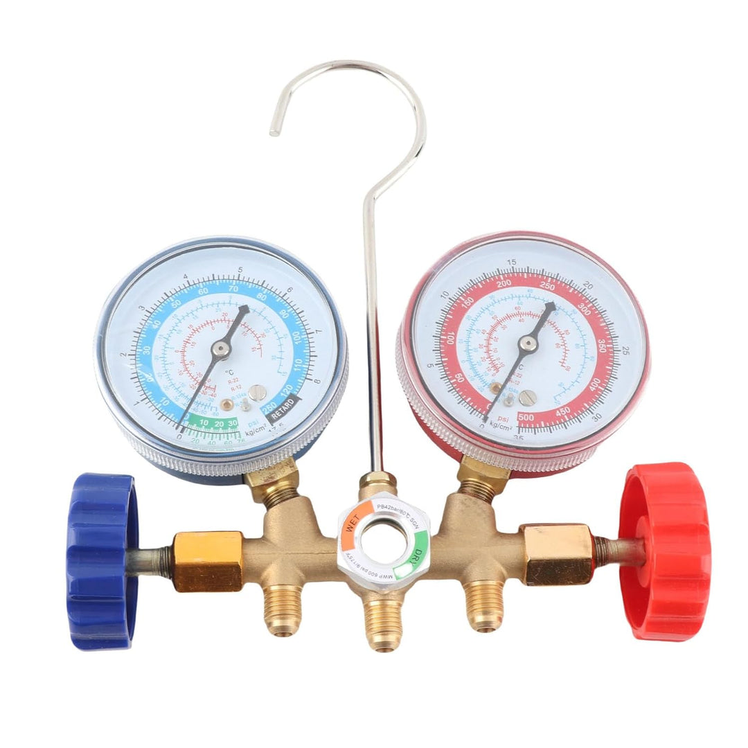 KIMISS Kältemittel Klimatisierung Werkzeuge AC Diagnose Manometer Set mit Schlauch und Haken
