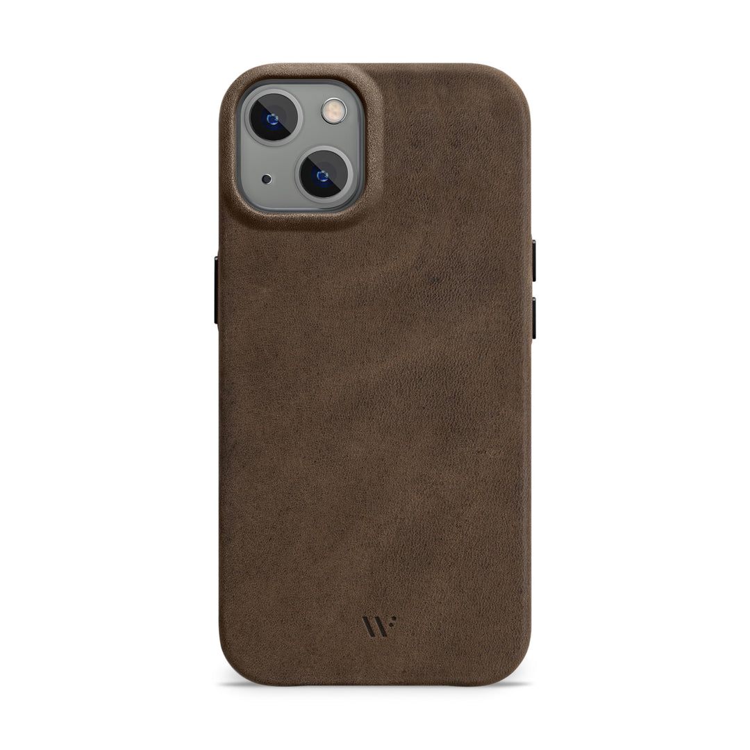 WIIUKA Hülle für iPhone 14 Plus, Leder aus Deutschland, Lederhülle extra Dünn, Premium Handyhülle, C