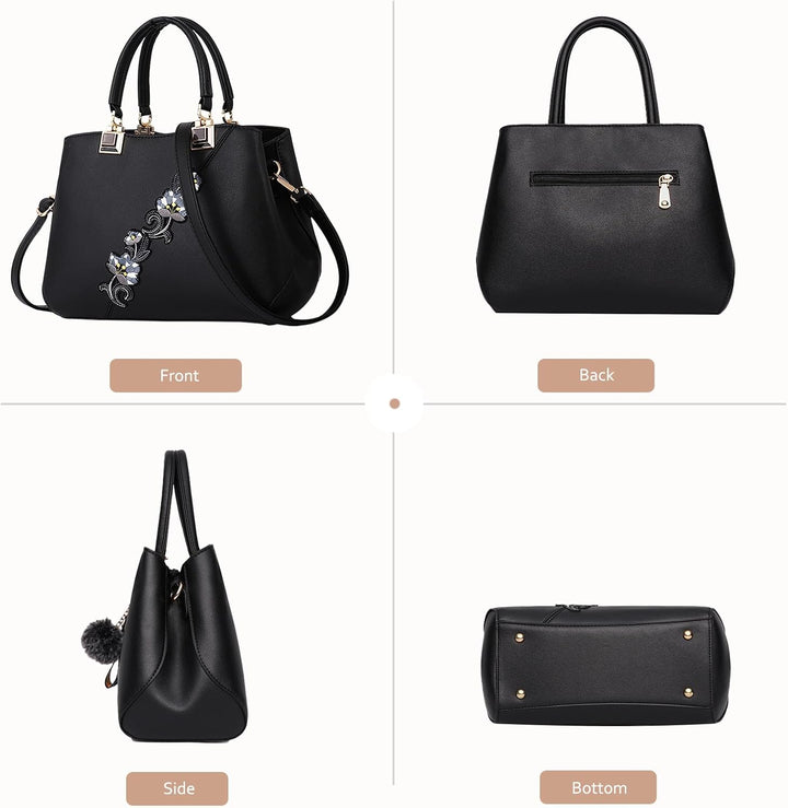 NICOLE &amp; DORIS Handtaschen Damen modische Damenhandtaschen taschen Damen Umhängetaschen mit Blumenmu
