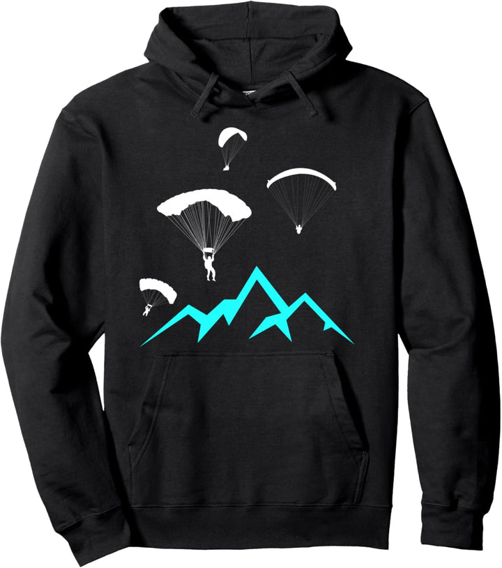 Paragliding Cool Paraglider in den Bergen Paraglide Pullover Hoodie