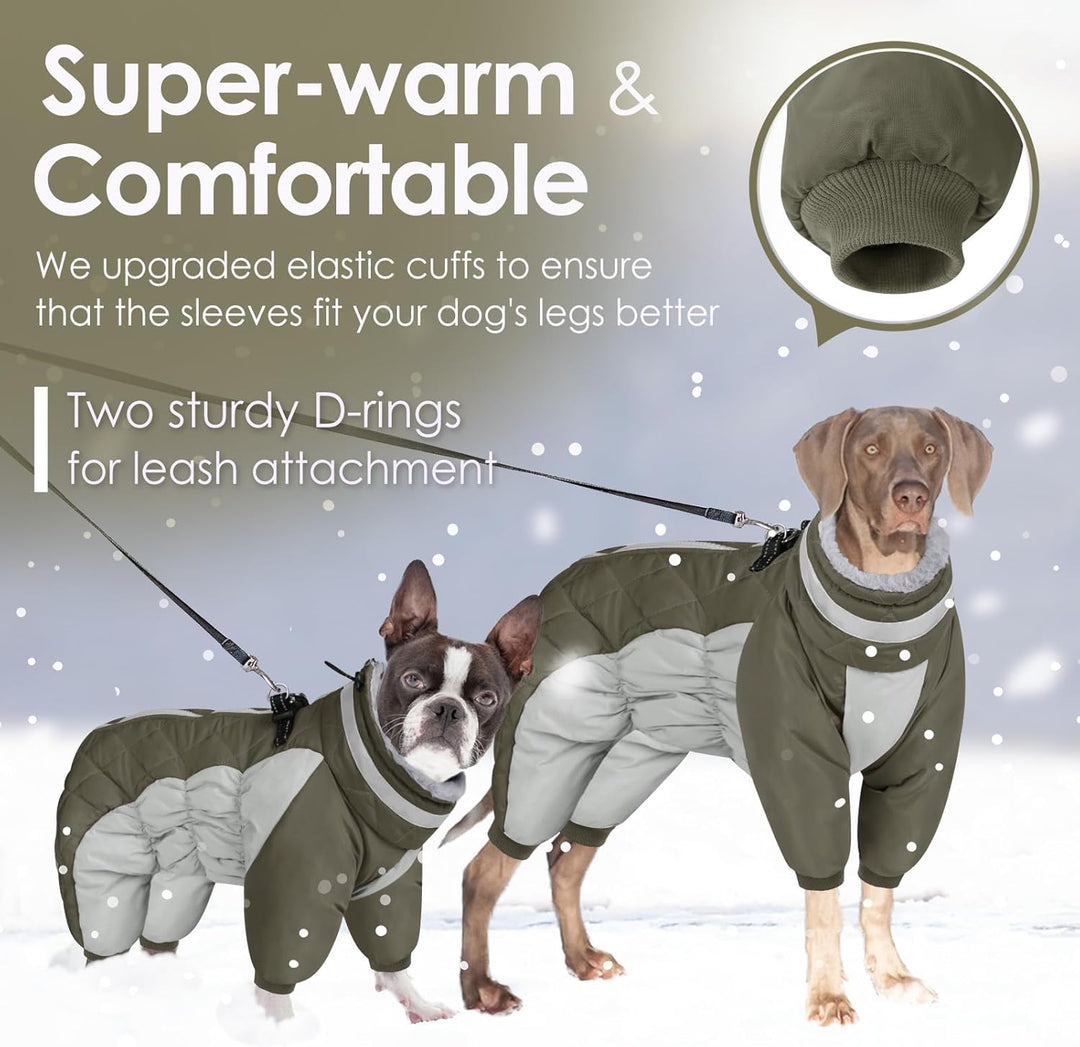 AOFITEE Winteroverall für Hunde - Wasserdichter Hundemantel für Kleine Hunde mit Beinen, Winter Warm