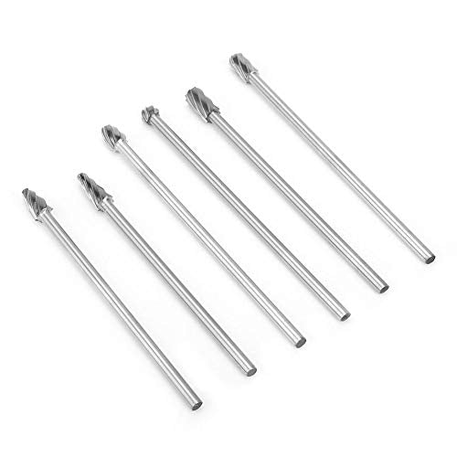 6pcs 6mm 1/4"Schaft Aluminium Rotary Burr Extra Long 150mm Fräser 154mm, 160mm, 164mm, 166mm, 167mm,