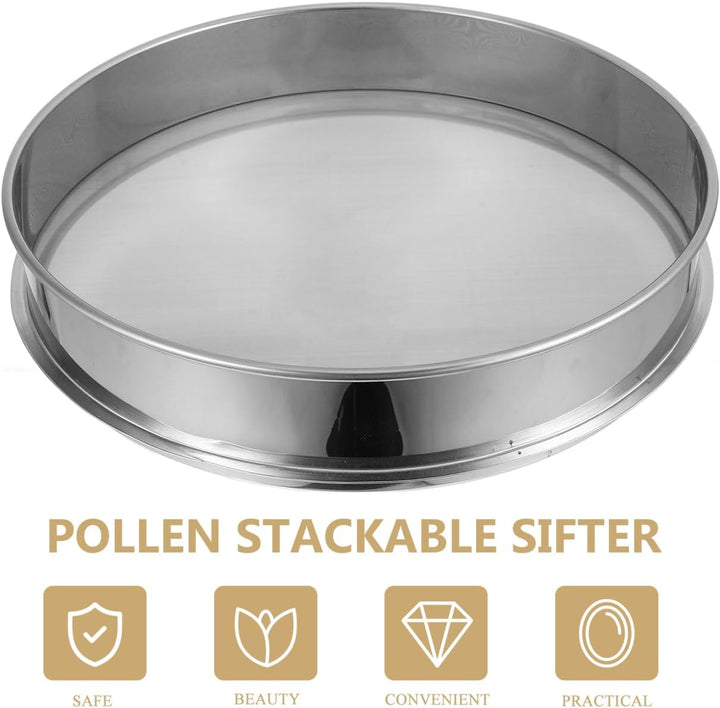 BESTOMZ Edelstahl Kräuter Pollen Hash Extractor stapelbar Sichter 100 Mikron Shaker