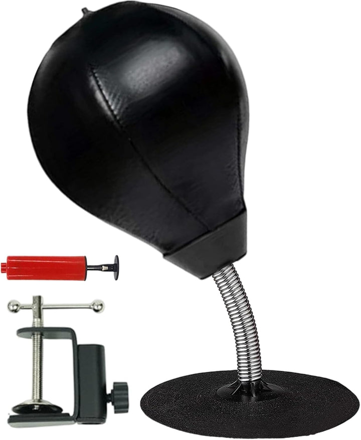 Soft Punching, Table Top Boxing Ball, 12 Inch Desktop Punch with Spring Base, Fun Stress Relief Tool