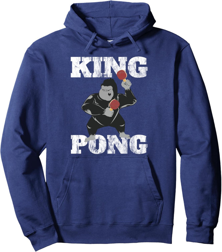 Funny Ping Pong Distressed King Pong Table Tennis Gift Pullover Hoodie
