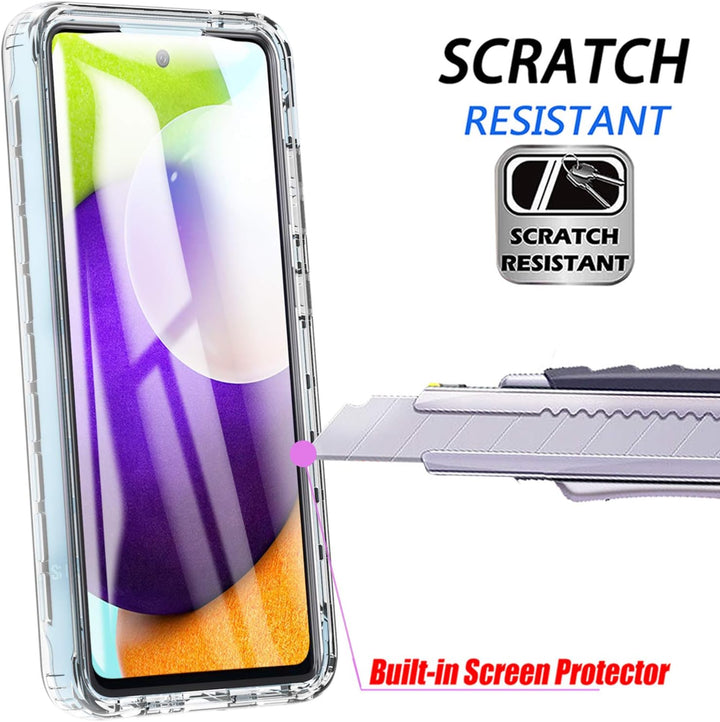 OWKEY für Samsung Galaxy A52 5G&4G / A52s 5G Hülle, 360 Grad Stossfest Handyhülle Silikon Roubst Cov