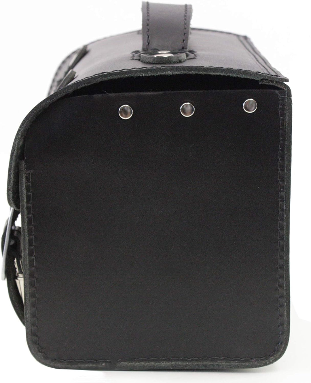 made4bikers Leder-Hecktasche mit Schnellverschluss, Gepäckträgertasche, Schwarz, passend für Simson