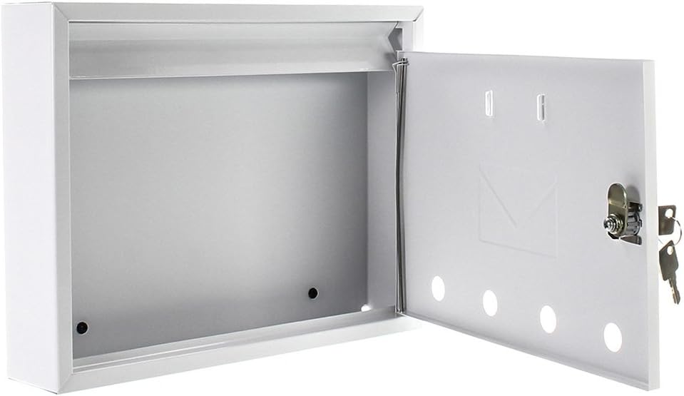 Profirst Mail PM 100 Briefkasten weiss Zylinderschloss 2 Schlüssel Stahlblech (HxBxT) 320x250x85 mm